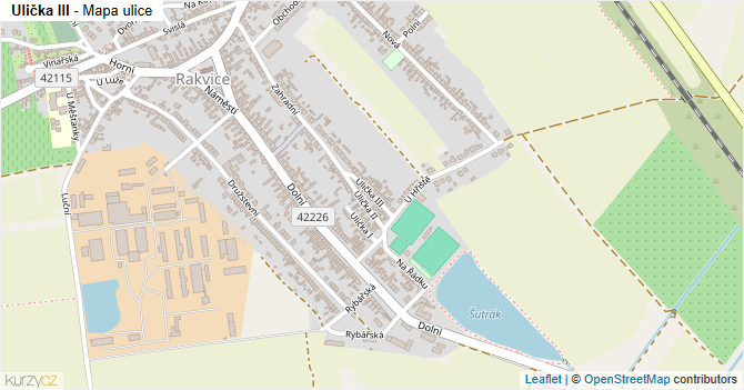 Ulička III - mapa ulice