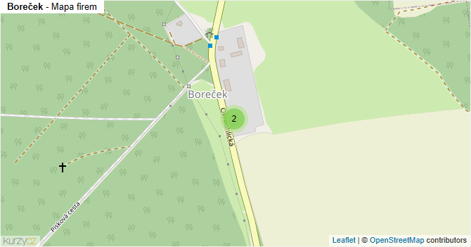 Boreček - mapa firem
