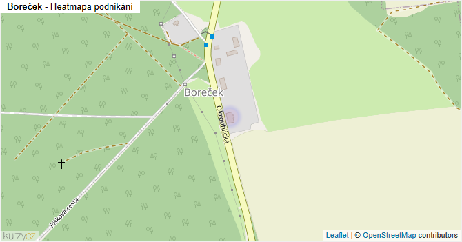 Boreček - mapa podnikání