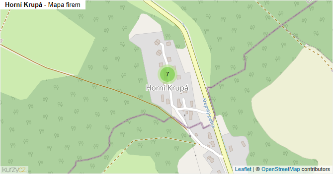 Horní Krupá - mapa firem