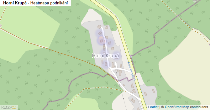 Horní Krupá - mapa podnikání