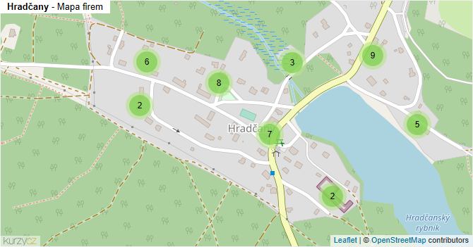 Hradčany - mapa firem