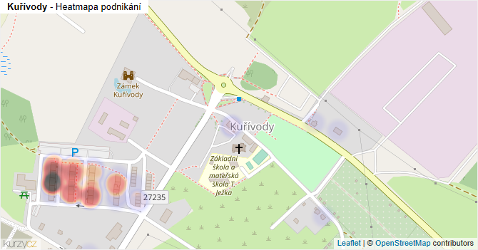 Kuřívody - mapa podnikání