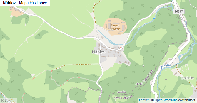 Náhlov - mapa části obce