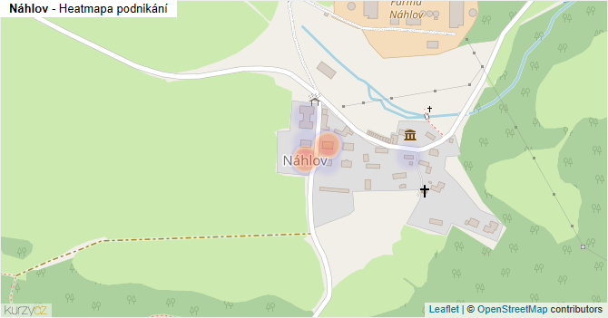 Náhlov - mapa podnikání
