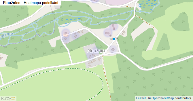 Ploužnice - mapa podnikání