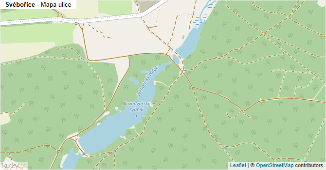 Svébořice - mapa ulice