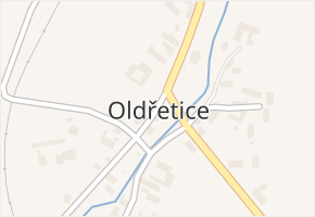 Oldřetice v obci Raná - mapa části obce