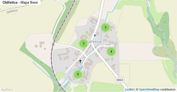 Oldřetice - mapa firem
