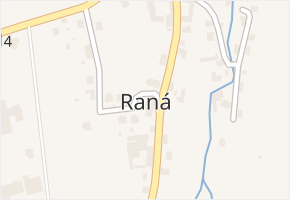 Raná v obci Raná - mapa části obce