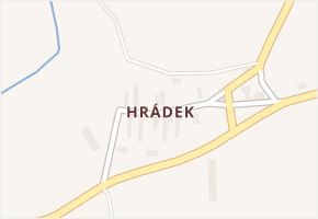 Hrádek v obci Raná - mapa části obce