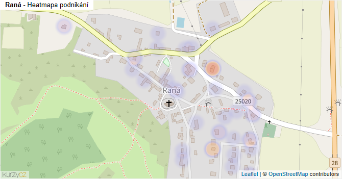Raná - mapa podnikání
