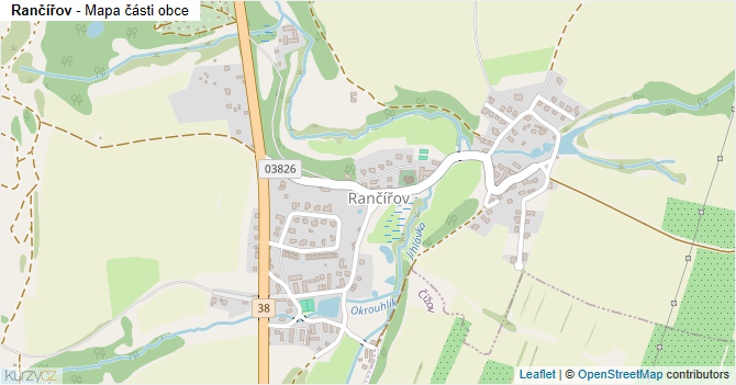 Rančířov - mapa části obce