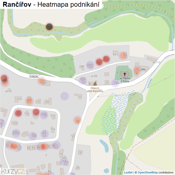 Mapa Rančířov - Firmy v části obce.