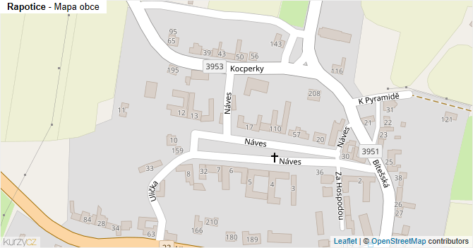 Rapotice - mapa obce