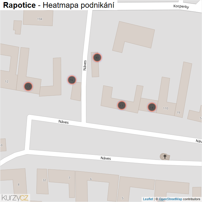 Mapa Rapotice - Firmy v obci.