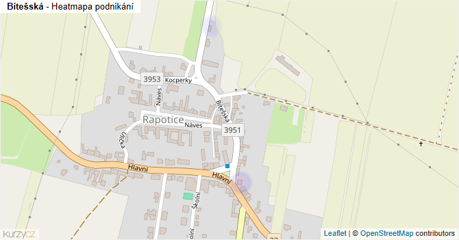 Bítešská - mapa podnikání