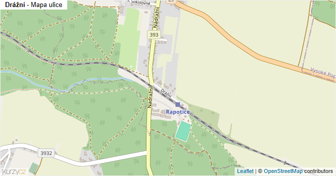 Drážní - mapa ulice