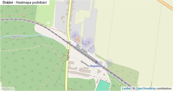 Drážní - mapa podnikání