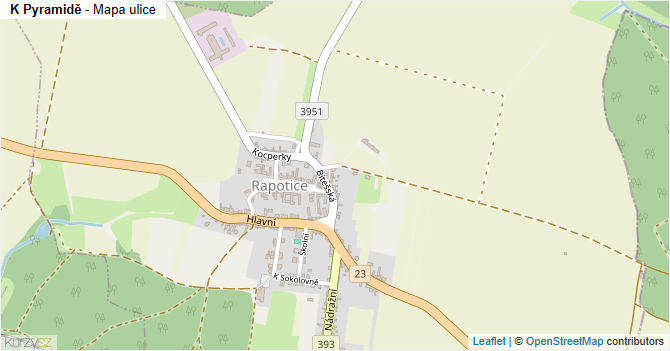 K Pyramidě - mapa ulice