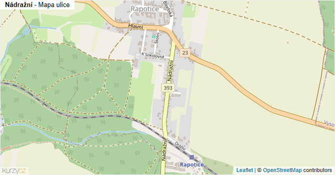 Nádražní - mapa ulice