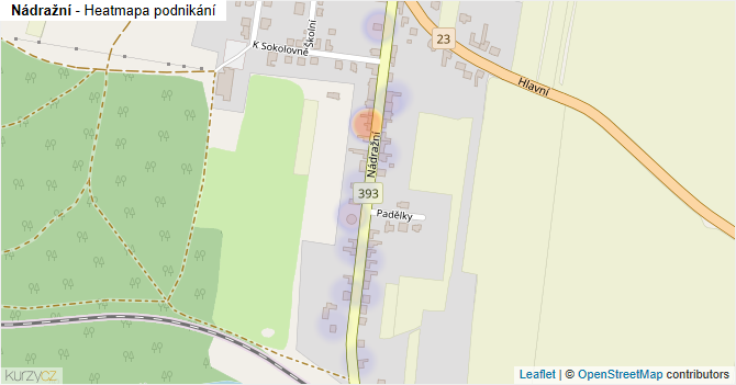 Nádražní - mapa podnikání