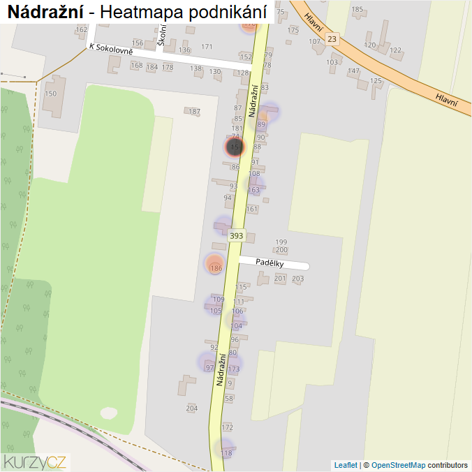 Mapa Nádražní - Firmy v ulici.
