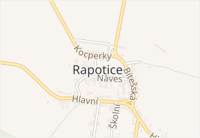 Náves v obci Rapotice - mapa ulice