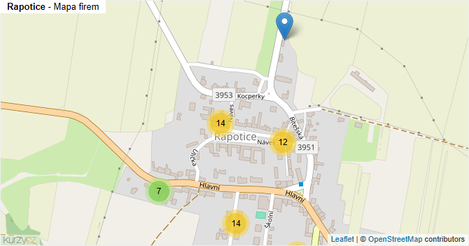Rapotice - mapa firem
