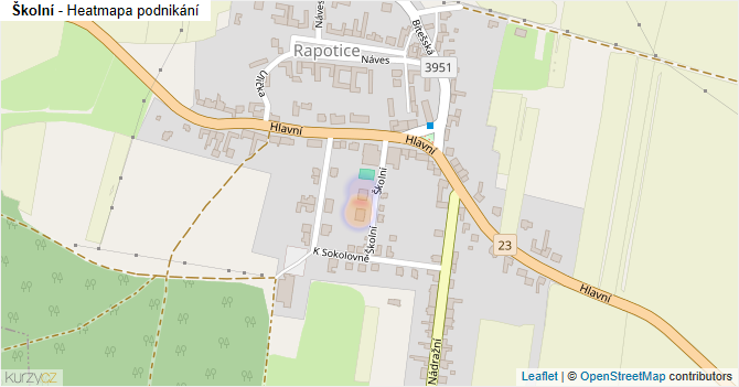 Školní - mapa podnikání