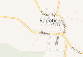 Ulička v obci Rapotice - mapa ulice
