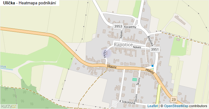 Ulička - mapa podnikání