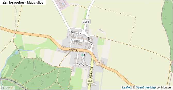 Za Hospodou - mapa ulice