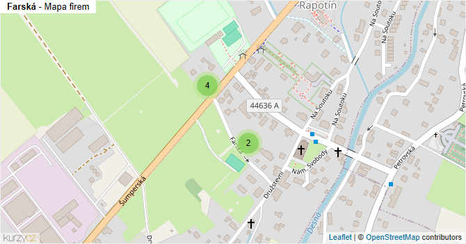 Farská - mapa firem