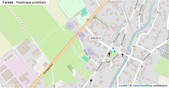Farská - mapa podnikání