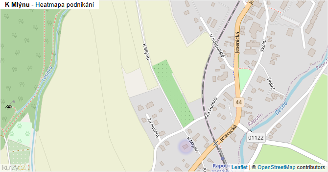 K Mlýnu - mapa podnikání