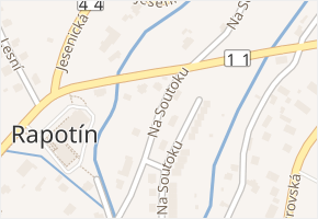 Na Soutoku v obci Rapotín - mapa ulice