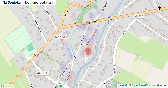 Na Soutoku - mapa podnikání