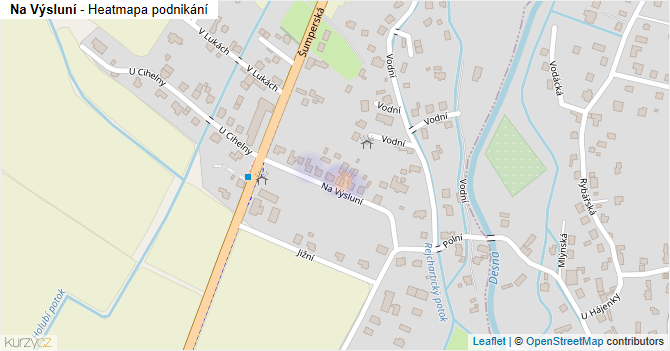 Na Výsluní - mapa podnikání