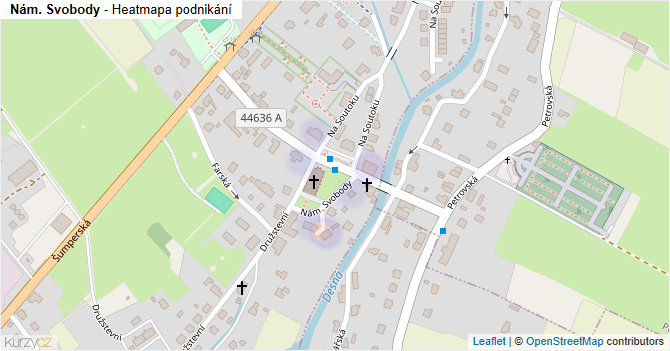 Nám. Svobody - mapa podnikání