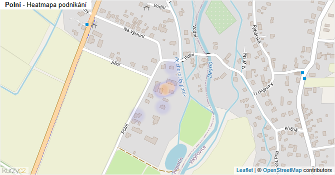 Polní - mapa podnikání