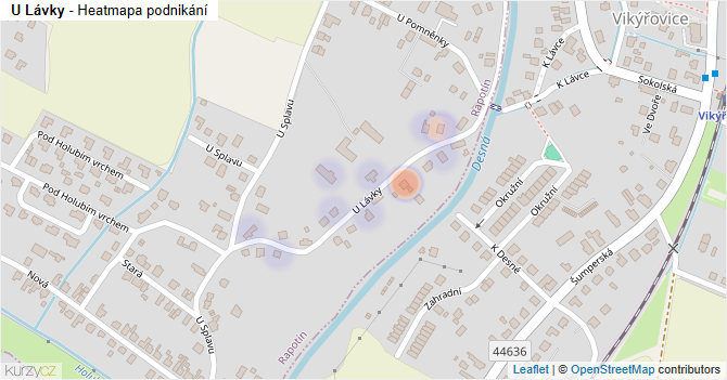 U Lávky - mapa podnikání