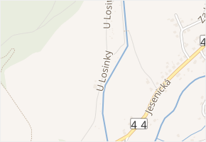 U Losinky v obci Rapotín - mapa ulice
