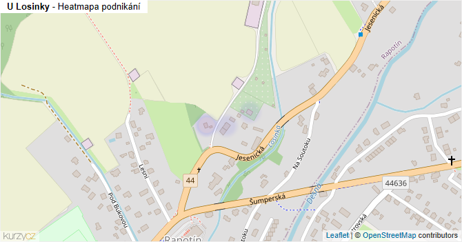 U Losinky - mapa podnikání