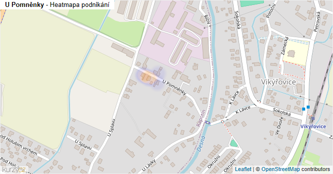 U Pomněnky - mapa podnikání