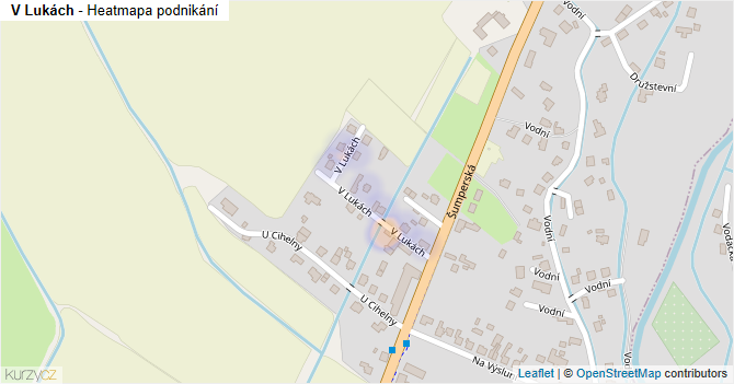 V Lukách - mapa podnikání