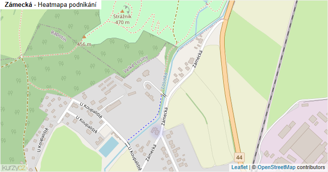 Zámecká - mapa podnikání
