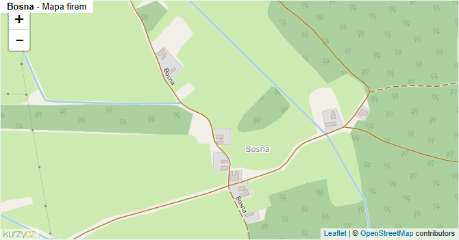 Bosna - mapa firem