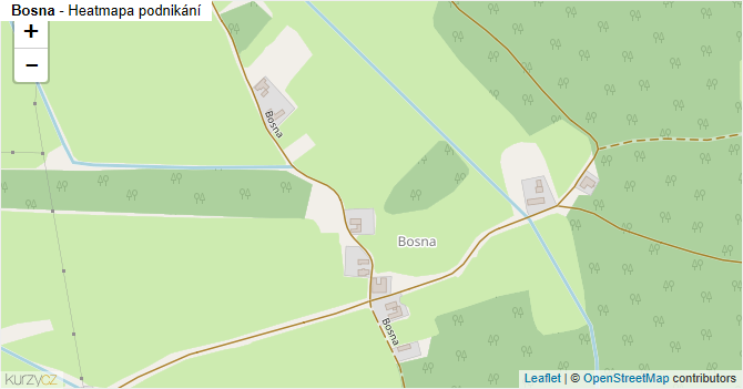 Bosna - mapa podnikání
