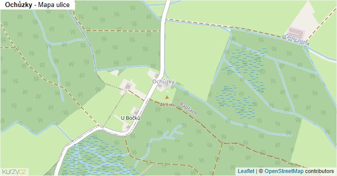 Ochůzky - mapa ulice